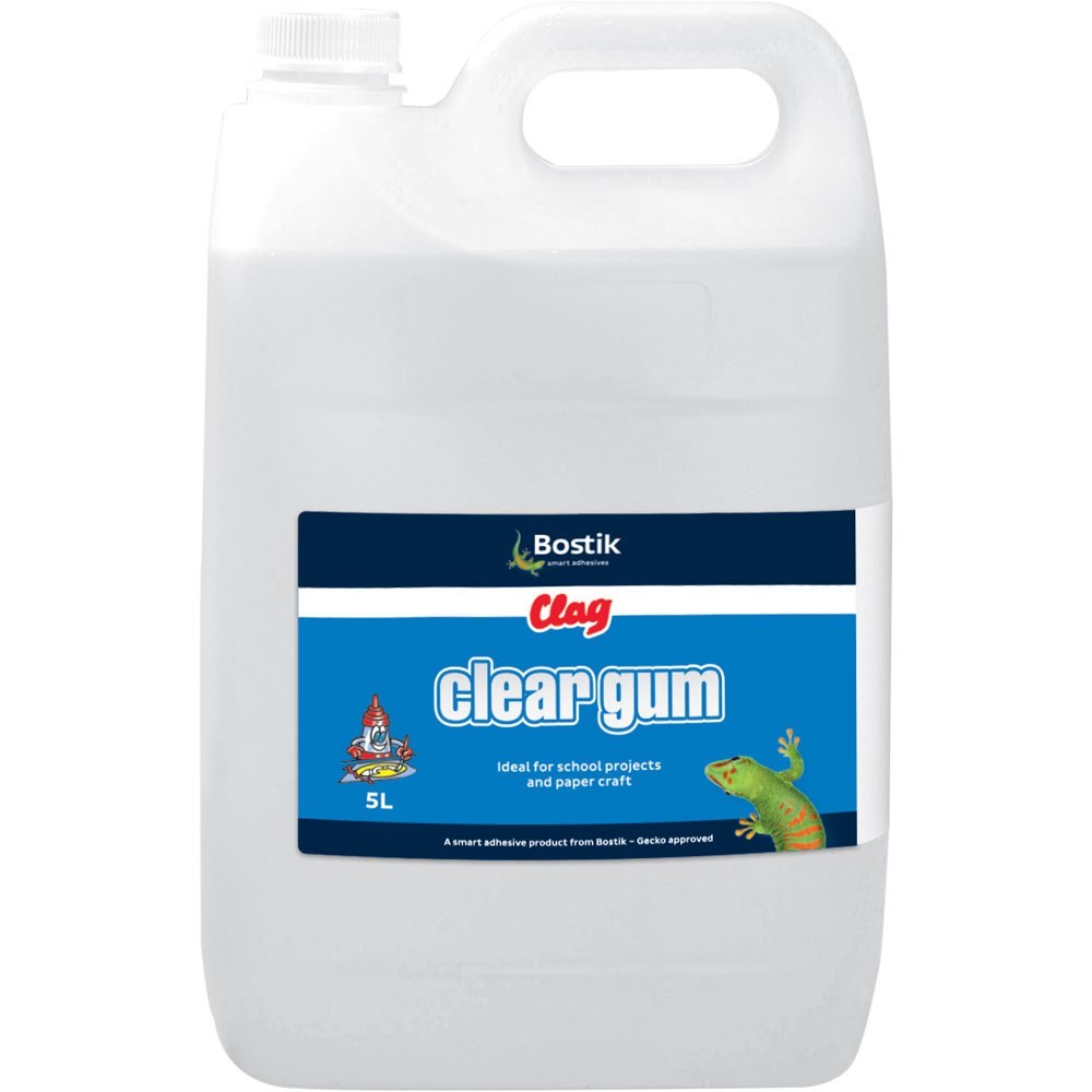 42.50 Glue Gum 5 Litre container clear Clag 10600750 274992 9310492910208