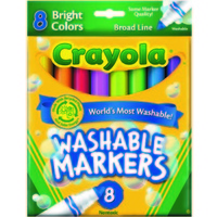 Marker Crayola Washable Bright Colours Pack 8 587819