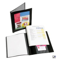 Display Book  A4 Marbig 20 page Pro Series Refillable With Frame Black 2003702