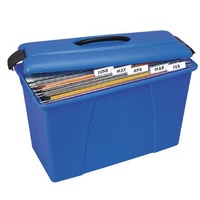 Suspension file Carry Case Blue with Black Trim Crystalfile 8008601 18L capacity