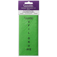 Suspension File Crystalfile Index Tabs ROUNDED AZ Green 111543C Pack 60