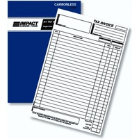Tax Invoice Book A4 1 money column Duplicate Impact CS580 - each SMC 50 duplicate sets