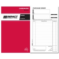 Order Book Carbonless 8x5 Triplicate Impact SB320A small 50 pages
