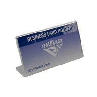 Business Card Stand Slanted 55x100mm Landscape Italplast I570 Clear 