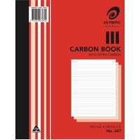Plain Ruled Carbon Books 10x8 Triplicate Olympic 607 07285 140854 #142786
