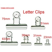 Letter Clips Silver size  38mm - box 72 #55409