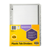 Dividers A4 1-31 Tabs Marbig 35128FBlack and White Plastic Tab 