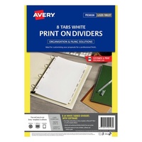 Dividers A4  8 Tabs Print on L7420-8 Laser Inkjet 920193 Avery White Manilla board