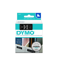 Dymo Label Tape D1 12x7m White on Black SD45021 