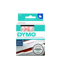 Dymo Label Tape D1 19x7m Red On White SD45805