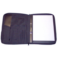 Portfolio A4 Zippered Black Workmate + A4 ruled notepad WM80RB-BLACK