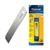 Knife Diplomat 18mm Large Snap Blades pack 10 refills A51 cutter just snap the end of the blade off to keep sharp
