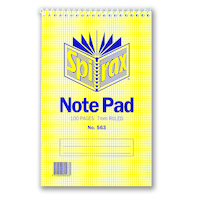 Notebook 200x127mm 100 page Pack 20 563 Spirax Top Opening Card cover