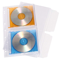 CD DVD Binder sheets Pocket A4 Cumberland OMCDP 2 Capacity  Pack 10