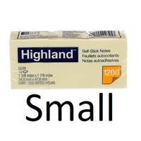 Post It Note   35x48 x12 6539 Highland Pad 3M Small #70016043633