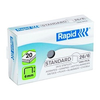 Staples 26/6 1000 Rapid - box 1000 #24861300 this size staple would be considered the most standard