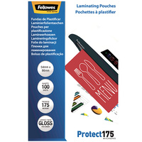 Laminating Pouch 54x86mm 175 micron pack 100 credit card size Gloss Fellowes 53076