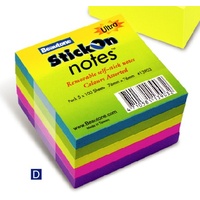 Stick on Notes 75x 75 Ultra Assorted Beautone 13903 - pack 5 