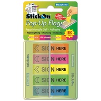 Flags Message Sign Here 150 flags 45x12mm 15682 Beautone Index x150 arrows