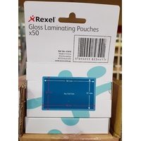 Laminating Pouch 63x98mm 150 micron pack 50 Key Card 41610 Rexel