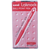 Pens Uniball SN100B BP RT Laknock 1.4mm Broad Red box 12 SN100BR 