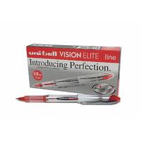 Pens Uniball UB200 Red Vision Elite Fine 0.8mm Box 12 UB200R