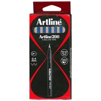 Pen Artline  200 0.4 Fine Blue Box 12 Fineliners #120003