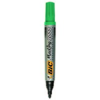 Marker Bic Permanent Bullet Tip 200002 Green Box 12