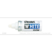Paint Markers Pentel WHITE Bullet tip X100W - EACH STUBBY 