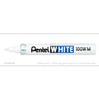 Paint Markers Pentel White Bullet tip X100WM - each 