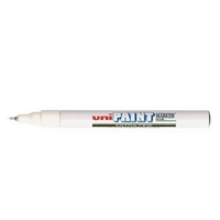Paint Marker Uni PX203 White Box 12 Ultra Fine Bullet Tip - 0.8mm approx. PX203WH