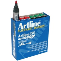 Flipchart Markers Artline 370 Asst box 12 Bullet Tip #137041 