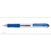 Pens Pentel K157C Retractable Blue .7 Hybrid Gel Grip Box 12