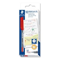 Pens Staedtler 430 stick Med Red Box 10 1.0mm Medium #430MA-2