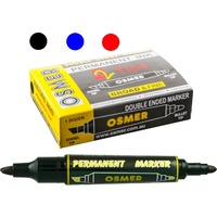 Marker Osmer Double Ended Permanent Black OS1701 Box 12