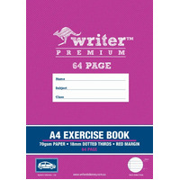 Exercise Book A4 18mm Dotted Thirds 64 Page Pak 20 D186 Writer Premium EB6514 