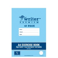 Exercise Books A4  48 page 11mm Ruled pack 20 E114 Writer Premium EB6536 WAS Olympic 140757 