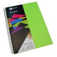 Visual Art Diary  A4 White page 60L 110gsm 120 pages Quill Brights Lime Green