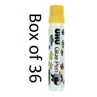 Pen style Glue 50ml Non Toxic Clear box 36 UHU 40180 Ships Victoria Only 