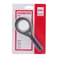 Magnifying Glass 50mm Magnify 3x main lens and 6x Hangsell Deli 9092 - each 