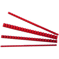 Binding Coil 21 loop Plastic 10mm Red Box 100 Ibico Bep10r