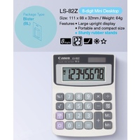 Calculator  8 digit Canon LS-82ZBL DeskTop Solar & Battery #CLS82ZBL