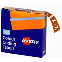 Labels Side Tab Letter X box 500 Avery 43224 25x38mm Colour Coding
