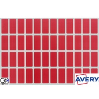 Labels Block Colour Red Labels 19x42mm Avery 44547 Pack 240