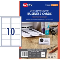 Business Cards 90x52 Leathergrain 70450 IJ39 Avery 200 cards 20 sheets Inkjet