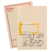 Tubeclip Files Avery Buff/red box 20 84515 Foolscap with Red printing