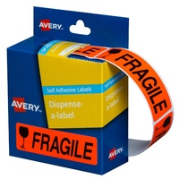 Label dispenser box message Fragile 19x64 Avery 937252 roll 125