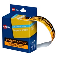 Label dispenser box message Urgent Action 19x63mm Avery 937259 roll 125 