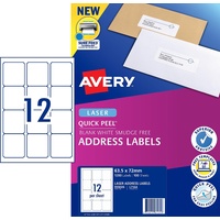 Labels 12up Laser L7164 White Avery 959005 box 100 