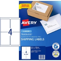 Labels  4up L7169 White Avery 959030 box 100 TrueBlock laser